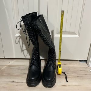 Brand: Pretty little thing (high rise black boot)